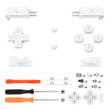 eXtremeRate White Replacement Full Set Buttons for Nintendo DS Lite Handheld Console, Custom D-pad A B X Y Start Select R L Power Volume Keys for Nintendo DS Lite NDSL - Console NOT Included - DSLJ1003