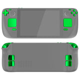 eXtremeRate Chrome Green Replacement Full Set Buttons for Steam Deck LCD - JESDD003