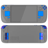 eXtremeRate Replacement Full Set Buttons for Steam Deck OLED Handheld Console - Chameleon Purple Blue - JQCSLP001