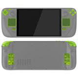 eXtremeRate Replacement Full Set Buttons for Steam Deck OLED Handheld Console - Clear Lime Green - JQCSLM008