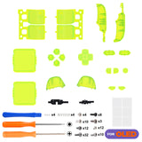 eXtremeRate Replacement Full Set Buttons for Steam Deck OLED Handheld Console - Clear Lime Green - JQCSLM008