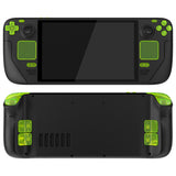 eXtremeRate Replacement Full Set Buttons for Steam Deck OLED Handheld Console - Clear Lime Green - JQCSLM008