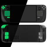 eXtremeRate Replacement Full Set Buttons for Steam Deck OLED Handheld Console - Glow in Dark - Green - JQCSLM007