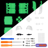 eXtremeRate Replacement Full Set Buttons for Steam Deck OLED Handheld Console - Glow in Dark - Green - JQCSLM007