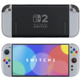 eXtremeRate DIY Replacement Full Set Shell Case with Buttons for Joycon 2 of Nintendo Switch 2 - Deluxe Version - New Hope Gray - AWHNTM011