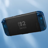 eXtremeRate DIY Replacement Full Set Shell Case with Buttons for Joycon 2 of Nintendo Switch 2 - Deluxe Version - Clear Blue - AWHNTM005