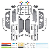 eXtremeRate DIY Replacement Full Set Shell Case with Buttons for Joycon 2 of Nintendo Switch 2 - Deluxe Version - Clear Slate Black - AWHNTM002