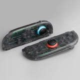 eXtremeRate DIY Replacement Full Set Shell Case with Buttons for Joycon 2 of Nintendo Switch 2 - Deluxe Version - Clear Slate Black - AWHNTM002