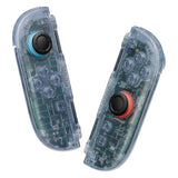 eXtremeRate DIY Replacement Full Set Shell Case with Buttons for Joycon 2 of Nintendo Switch 2 - Deluxe Version - Clear Glacier Blue - AWHNTM003