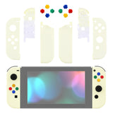 eXtremeRate Antique Yellow Joycon Handheld Controller Housing with ABXY Direction Buttons, DIY Replacement Shell Case for NS Switch JoyCon & OLED JoyCon – Console Shell NOT Included - CP344