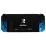 eXtremeRate Soft Touch Grip Blue Flame Handheld Controller Housing With Full Set Buttons DIY Replacement Shell Case for NS Switch JoyCon & OLED JoyCon - Console Shell NOT Included - CT101