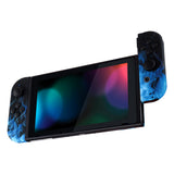 eXtremeRate Soft Touch Grip Blue Flame Handheld Controller Housing With Full Set Buttons DIY Replacement Shell Case for NS Switch JoyCon & OLED JoyCon - Console Shell NOT Included - CT101