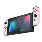 eXtremeRate Soft Touch Grip Cherry Blossoms Petals Patterned Joycon Handheld Controller Housing with Coloful Buttons, DIY Replacement Shell Case for NS Switch JoyCon & OLED JoyCon – Joycon and Console NOT Included - CT109