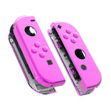 eXtremeRate Chrome Pink Glossy Joycon Handheld Controller Housing with Full Set Buttons, DIY Replacement Shell Case for NS Switch JoyCon & OLED JoyCon - Console Shell NOT Included - CD406