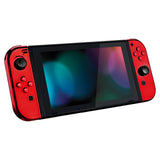 eXtremeRate Chrome Red Handheld Controller Housing With Full Set Buttons DIY Replacement Shell Case for NS Switch JoyCon & OLED JoyCon - Console Shell NOT Included - CD403