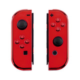 eXtremeRate Chrome Red Handheld Controller Housing With Full Set Buttons DIY Replacement Shell Case for NS Switch JoyCon & OLED JoyCon - Console Shell NOT Included - CD403