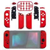 eXtremeRate Chrome Red Handheld Controller Housing With Full Set Buttons DIY Replacement Shell Case for NS Switch JoyCon & OLED JoyCon - Console Shell NOT Included - CD403