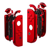 eXtremeRate Chrome Red Handheld Controller Housing With Full Set Buttons DIY Replacement Shell Case for NS Switch JoyCon & OLED JoyCon - Console Shell NOT Included - CD403