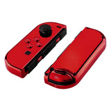 eXtremeRate Chrome Red Handheld Controller Housing With Full Set Buttons DIY Replacement Shell Case for NS Switch JoyCon & OLED JoyCon - Console Shell NOT Included - CD403