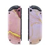 eXtremeRate Cosmic Pink Gold Marble Effect Joycon Handheld Controller Housing with Buttons, DIY Replacement Shell Case for NS Switch JoyCon & OLED JoyCon – Joycon and Console NOT Included - CT112