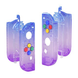 eXtremeRate Gradient Translucent Bluebell Joycon Handheld Controller Housing with Full Set Buttons, DIY Replacement Shell Case for NS Switch JoyCon & OLED JoyCon - Console Shell NOT Included - CP339