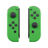 eXtremeRate Soft Touch Grip Green Joycon Handheld Controller Housing with Full Set Buttons, DIY Replacement Shell Case for NS Switch JoyCon & OLED JoyCon - Console Shell NOT Included - CP316