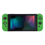 eXtremeRate Soft Touch Grip Green Joycon Handheld Controller Housing with Full Set Buttons, DIY Replacement Shell Case for NS Switch JoyCon & OLED JoyCon - Console Shell NOT Included - CP316