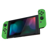 eXtremeRate Soft Touch Grip Green Joycon Handheld Controller Housing with Full Set Buttons, DIY Replacement Shell Case for NS Switch JoyCon & OLED JoyCon - Console Shell NOT Included - CP316