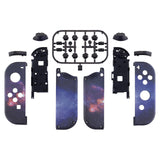 eXtremeRate Soft Touch Grip Nubula Galaxy Patterned Joycon Handheld Controller Housing with Coloful Buttons, DIY Replacement Shell Case for NS Switch JoyCon & OLED JoyCon – Joycon and Console NOT Included - CT110