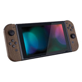 eXtremeRate Soft Touch Grip Wood Grain Handheld Controller Housing With Full Set Buttons DIY Replacement Shell Case for NS Switch JoyCon & OLED JoyCon - Console Shell NOT Included - CS201