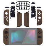 eXtremeRate Soft Touch Grip Wood Grain Handheld Controller Housing With Full Set Buttons DIY Replacement Shell Case for NS Switch JoyCon & OLED JoyCon - Console Shell NOT Included - CS201