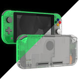 eXtremeRate Glow in Dark - Green DIY Replacement Shell for NS Switch Lite, NSL Handheld Controller Housing with Screen Protector, Custom Case Cover for NS Switch Lite - DLM513