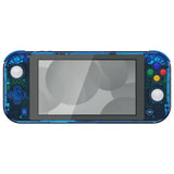 eXtremeRate Crystal Clear Blue DIY Replacement Shell for NS Switch Lite, NSL Handheld Controller Housing with Screen Protector, Custom Case Cover for NS Switch Lite - DLP324