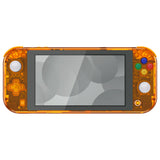 eXtremeRate Crystal Clear Orange DIY Replacement Shell for NS Switch Lite, NSL Handheld Controller Housing with Screen Protector, Custom Case Cover for NS Switch Lite - DLP330