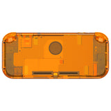 eXtremeRate Crystal Clear Orange DIY Replacement Shell for NS Switch Lite, NSL Handheld Controller Housing with Screen Protector, Custom Case Cover for NS Switch Lite - DLP330