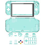 eXtremeRate Crystal Emerald Green DIY Replacement Shell for NS Switch Lite, NSL Handheld Controller Housing with Screen Protector, Custom Case Cover for NS Switch Lite - DLP328