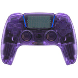 eXtremeRate Replacement Full Set Shells with Button Kit for PS5 Controller BDM-030/040/050 - Clear Atomic Purple - QPFM5005G3