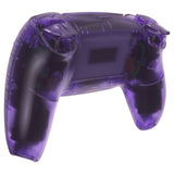 eXtremeRate Replacement Full Set Shells with Button Kit for PS5 Controller BDM-030/040/050 - Clear Atomic Purple - QPFM5005G3