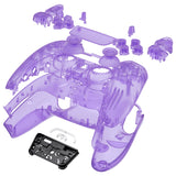eXtremeRate Replacement Full Set Shells with Button Kit for PS5 Controller BDM-030/040/050 - Clear Atomic Purple - QPFM5005G3