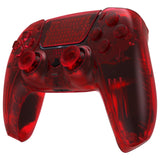 eXtremeRate Replacement Full Set Shells with Button Kit for PS5 Controller BDM-030/040/050 - Clear Red - QPFM5002G3