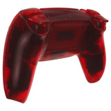 eXtremeRate Replacement Full Set Shells with Button Kit for PS5 Controller BDM-030/040/050 - Clear Red - QPFM5002G3