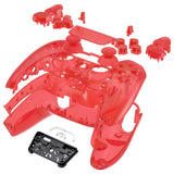 eXtremeRate Replacement Full Set Shells with Button Kit for PS5 Controller BDM-030/040/050 - Clear Red - QPFM5002G3