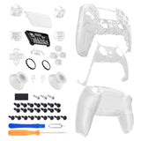 eXtremeRate Full Set Housing Shell with Action Buttons Touchpad Cover, Glow in Dark - Green Replacement Decorative Trim Shell Front Back Plates Compatible with ps5 Controller BDM-030/040/050 - QPFM5009G3