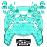 eXtremeRate Full Set Housing Shell with Action Buttons Touchpad Cover, Emerald Green Replacement Decorative Trim Shell Front Back Plates Compatible with ps5 Controller BDM-030/040/050 - QPFM5008G3