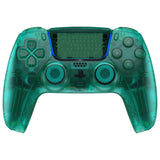 eXtremeRate Full Set Housing Shell with Action Buttons Touchpad Cover, Emerald Green Replacement Decorative Trim Shell Front Back Plates Compatible with ps5 Controller BDM-030/040/050 - QPFM5008G3