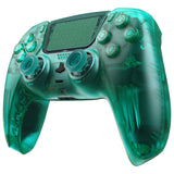 eXtremeRate Full Set Housing Shell with Action Buttons Touchpad Cover, Emerald Green Replacement Decorative Trim Shell Front Back Plates Compatible with ps5 Controller BDM-030/040/050 - QPFM5008G3