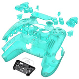 eXtremeRate Full Set Housing Shell with Action Buttons Touchpad Cover, Emerald Green Replacement Decorative Trim Shell Front Back Plates Compatible with ps5 Controller BDM-030/040/050 - QPFM5008G3