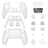 eXtremeRate Full Set Housing Shell with Action Buttons Touchpad Cover, Glow in Dark - Green Replacement Decorative Trim Shell Front Back Plates Compatible with ps5 Controller BDM-030/040/050 - QPFM5009G3