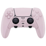 eXtremeRate Cherry Blossoms Pink Full Set Housing Shell with Buttons Touchpad Cover Compatible with ps5 Edge Controller, Custom Replacement Decorative Trim Shell Front Back Plates Compatible with ps5 Edge Controller - QRHEGP009