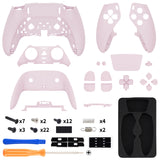 eXtremeRate Cherry Blossoms Pink Full Set Housing Shell with Buttons Touchpad Cover Compatible with ps5 Edge Controller, Custom Replacement Decorative Trim Shell Front Back Plates Compatible with ps5 Edge Controller - QRHEGP009